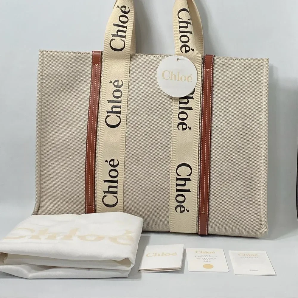 Chloe Large Woody Canvas Tote